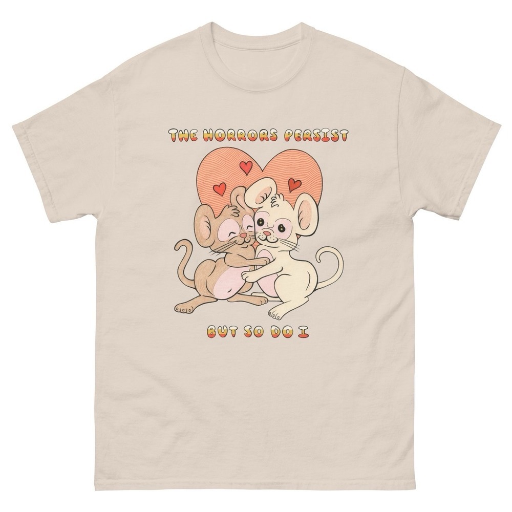 Webworm Merch THE HORRORS PERSIST Graphic T-Shirt XL‎ - Cream